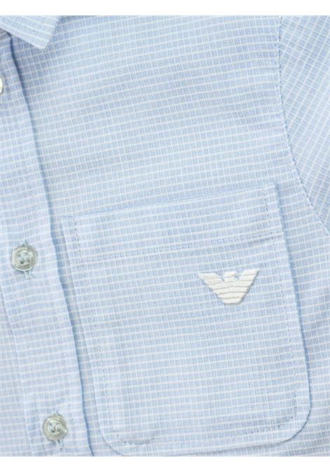 Blue cotton shirt for children EMPORIO ARMANI | EB000071/MAAZZURRO